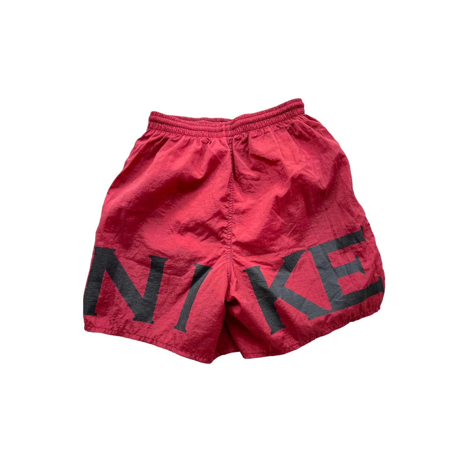 Vintage 1990's Nike Red Nylon Mesh Logo Shorts