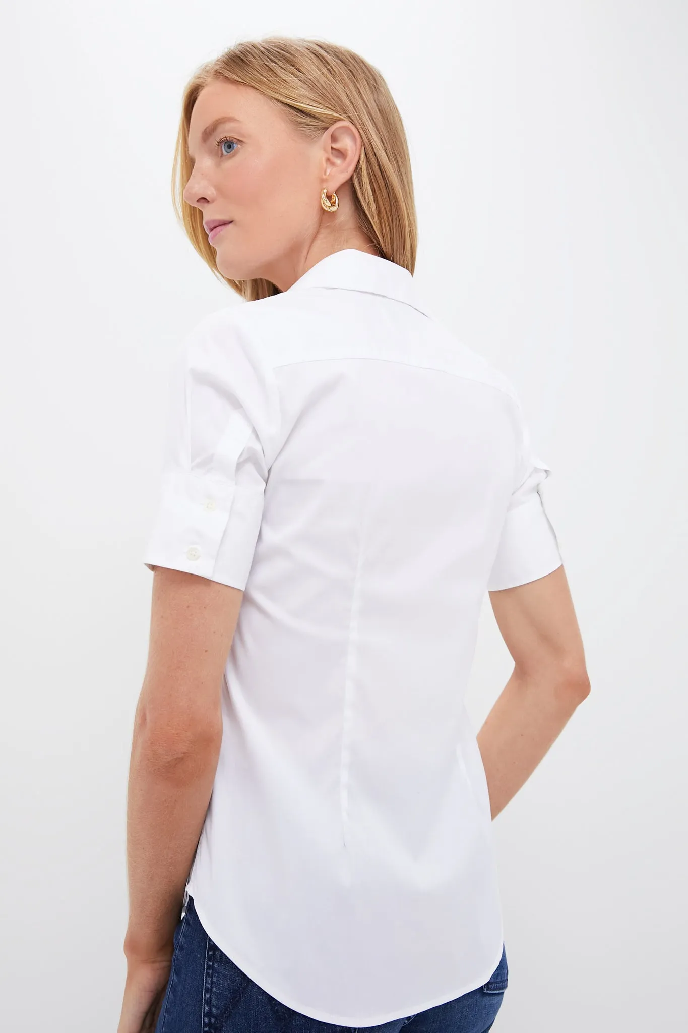 White Short Sleeve Essentials Shirt