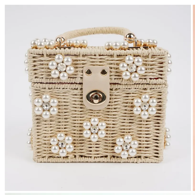 Wicker Bucket Flower Purse