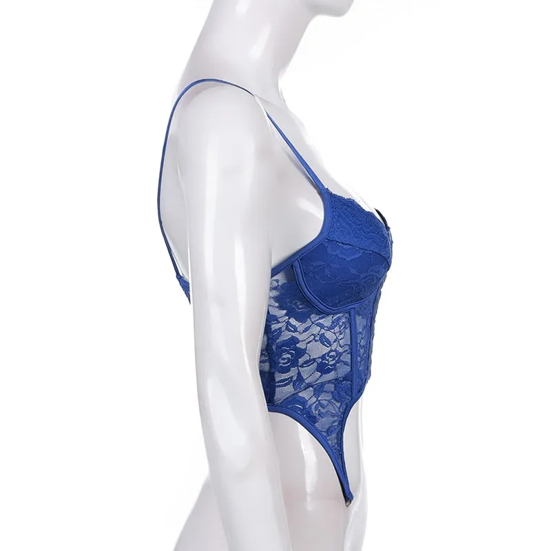 Women's Summer Lace Backless Bandage Crop Top