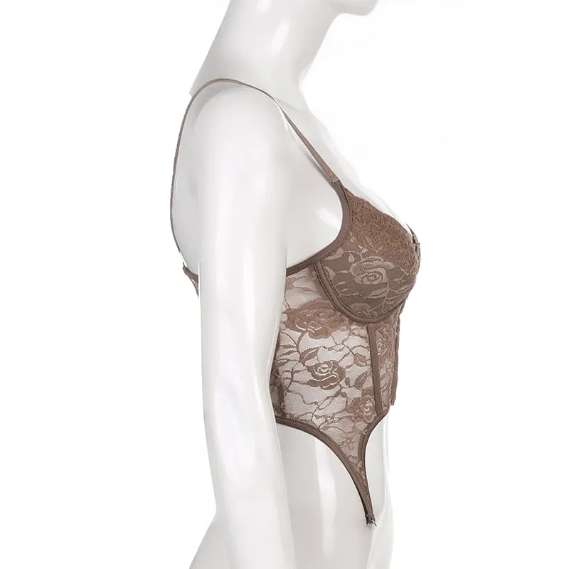 Women's Summer Lace Backless Bandage Crop Top