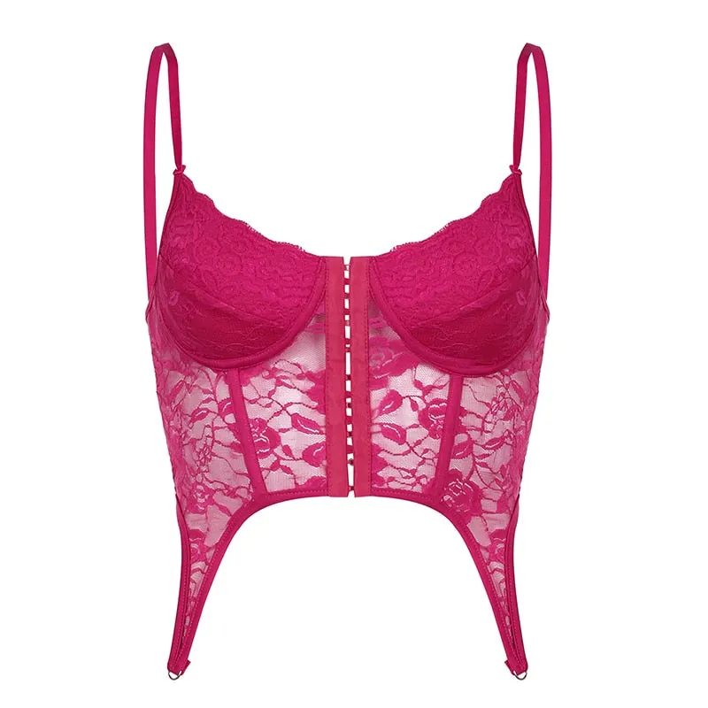 Women's Summer Lace Backless Bandage Crop Top
