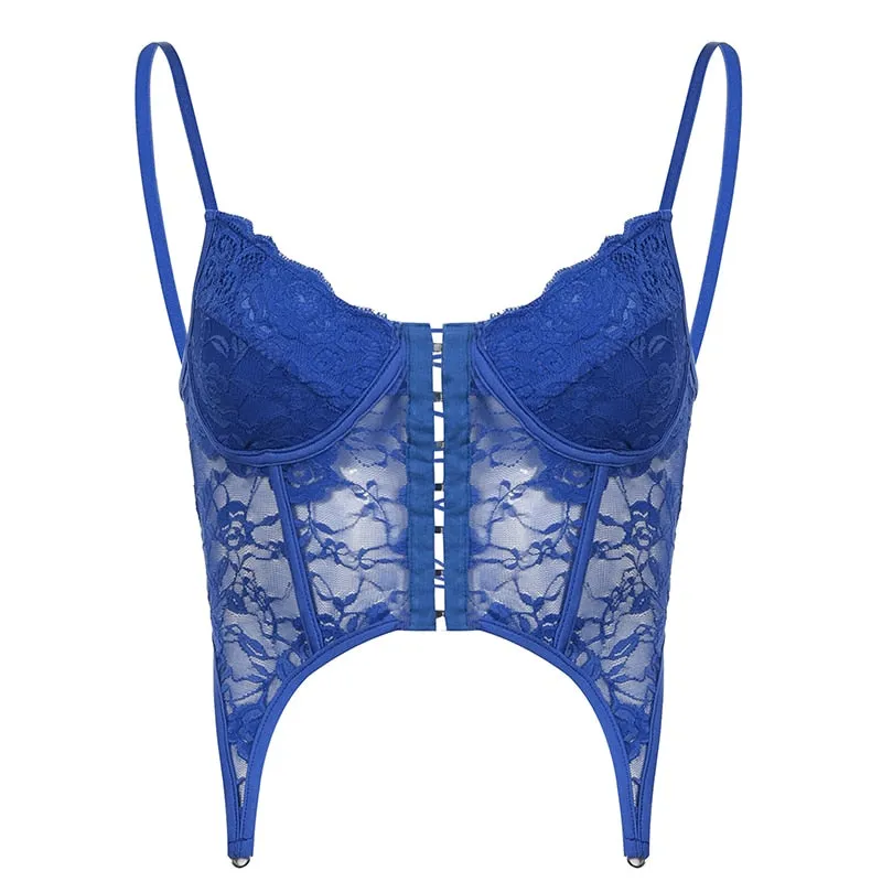 Women's Summer Lace Backless Bandage Crop Top
